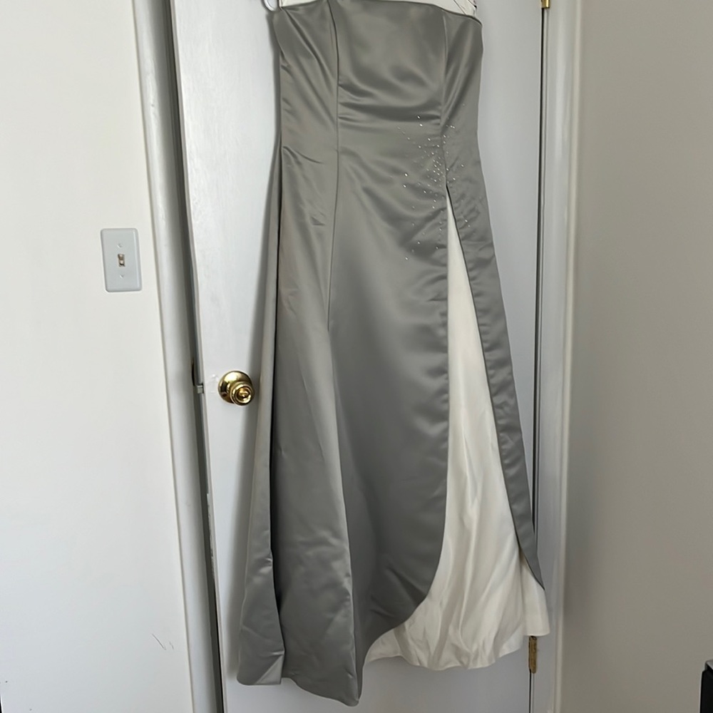 Green & Cream Formal Gown